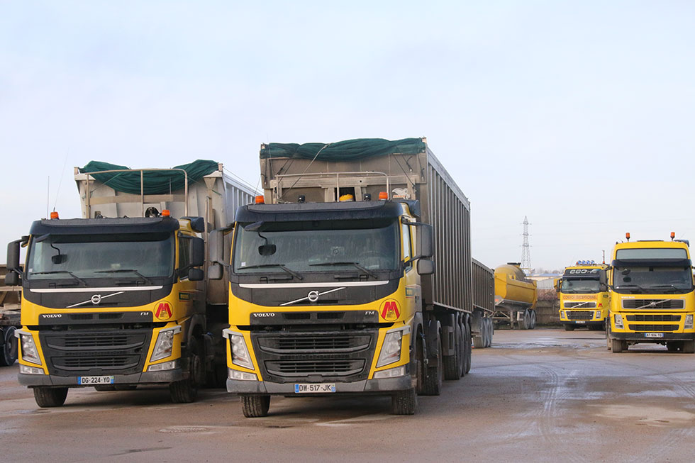 livraison sur chantier de matériaux de construction, Transport BTP